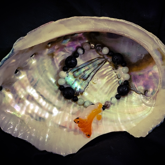 Two Mystery Handmade Real Crystal Bracelet - Round Stone Beads, Recycled Spacers - Picture 6 of 7